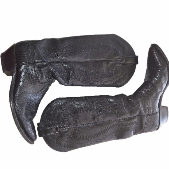 Justin Lizard Cowboy Boots - 6.5B - Picture 3 of 6